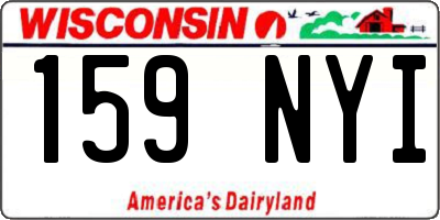 WI license plate 159NYI