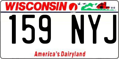 WI license plate 159NYJ