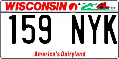WI license plate 159NYK