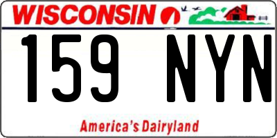 WI license plate 159NYN