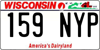 WI license plate 159NYP