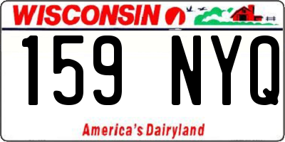 WI license plate 159NYQ