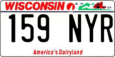 WI license plate 159NYR