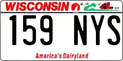 WI license plate 159NYS