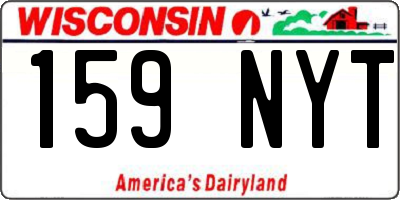 WI license plate 159NYT
