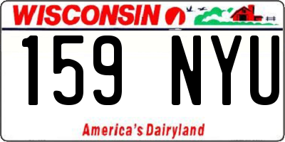 WI license plate 159NYU