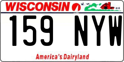WI license plate 159NYW