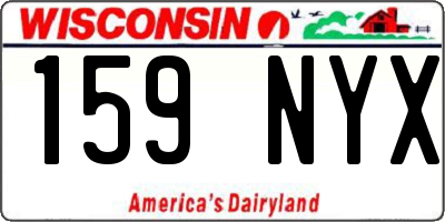 WI license plate 159NYX
