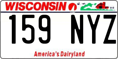 WI license plate 159NYZ
