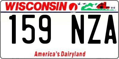 WI license plate 159NZA
