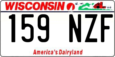 WI license plate 159NZF