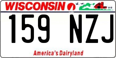 WI license plate 159NZJ