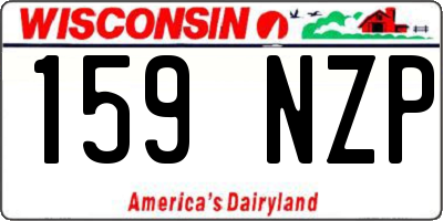 WI license plate 159NZP