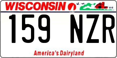 WI license plate 159NZR