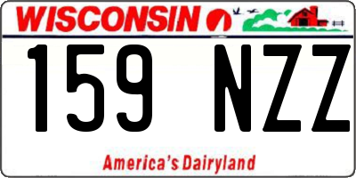 WI license plate 159NZZ