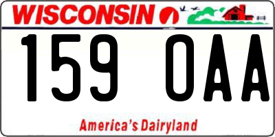 WI license plate 159OAA