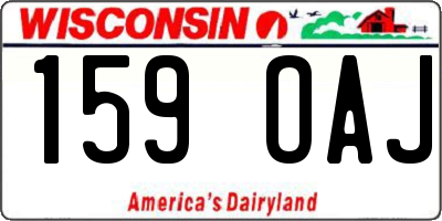 WI license plate 159OAJ