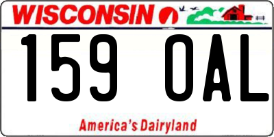 WI license plate 159OAL