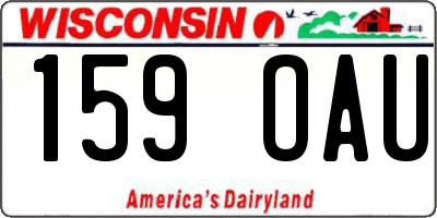 WI license plate 159OAU