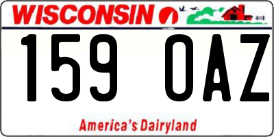 WI license plate 159OAZ