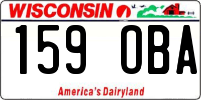 WI license plate 159OBA