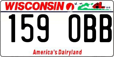 WI license plate 159OBB