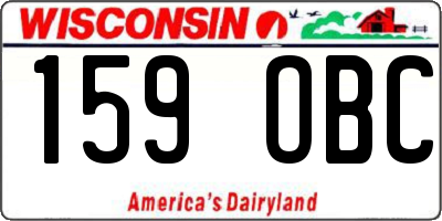 WI license plate 159OBC