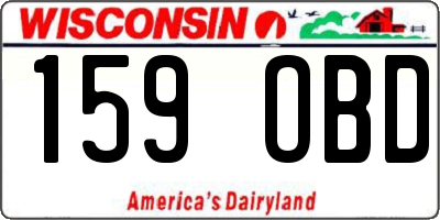 WI license plate 159OBD