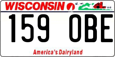 WI license plate 159OBE