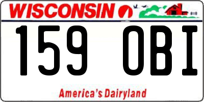 WI license plate 159OBI
