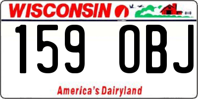 WI license plate 159OBJ