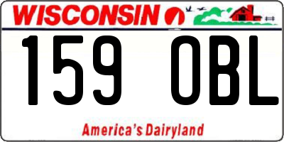 WI license plate 159OBL