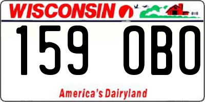 WI license plate 159OBO