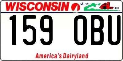 WI license plate 159OBU