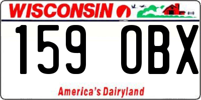 WI license plate 159OBX