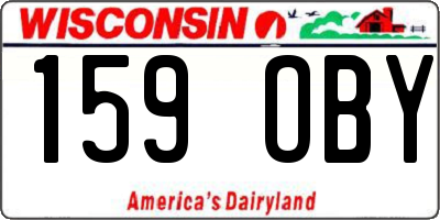 WI license plate 159OBY