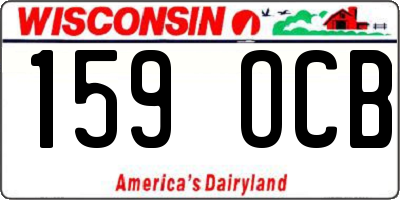 WI license plate 159OCB
