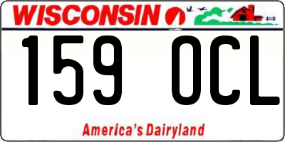 WI license plate 159OCL