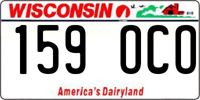 WI license plate 159OCO