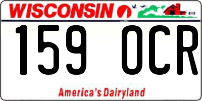 WI license plate 159OCR