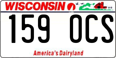 WI license plate 159OCS