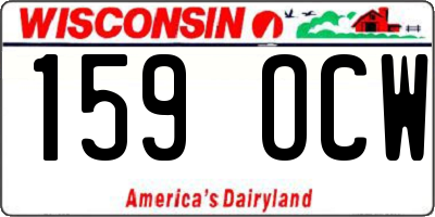 WI license plate 159OCW