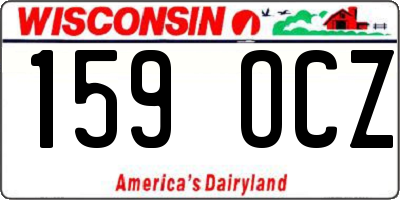 WI license plate 159OCZ