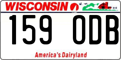 WI license plate 159ODB