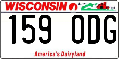 WI license plate 159ODG