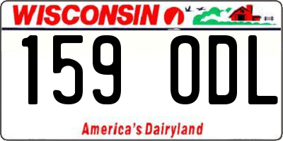 WI license plate 159ODL