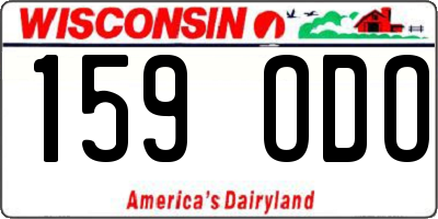WI license plate 159ODO