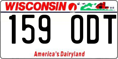 WI license plate 159ODT