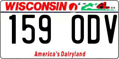 WI license plate 159ODV