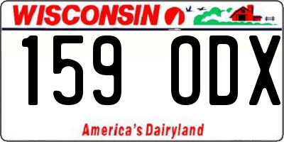 WI license plate 159ODX